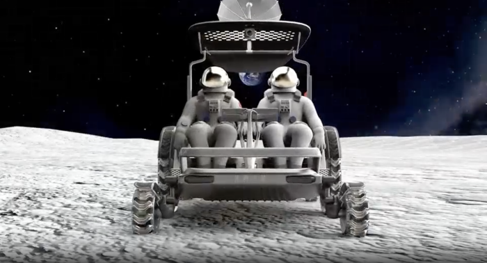 Die zukünftigen chinesischen Raumfahrenden können mit ihrem Streitwagen den Mond erkunden. (Quelle: Tsinghua-Universität).